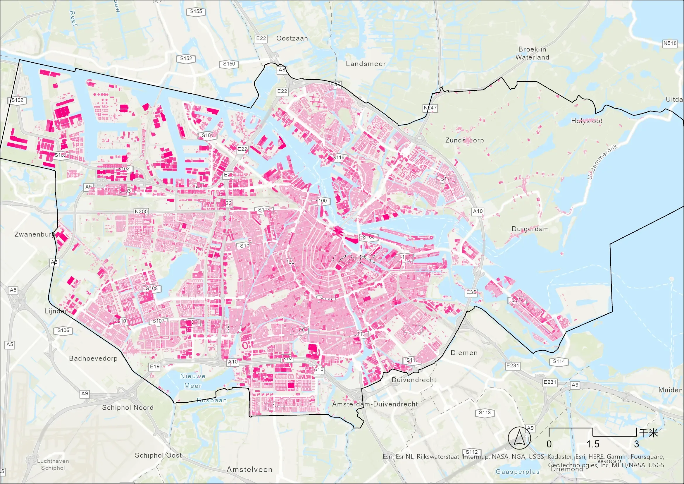 Arcgis Pro 制作的 footprint of buildings