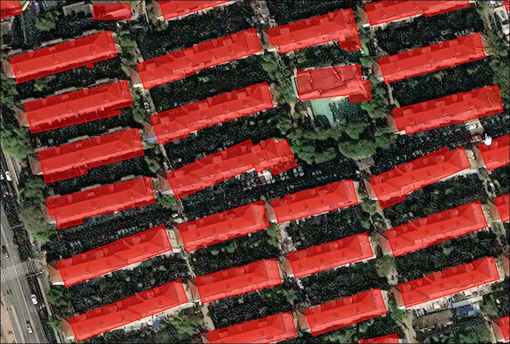 使用 ArcGIS Pro 的深度学习模型提取建筑物轮廓
