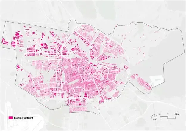 Fig. 2. Building footprints in the study area—Amsterdam.